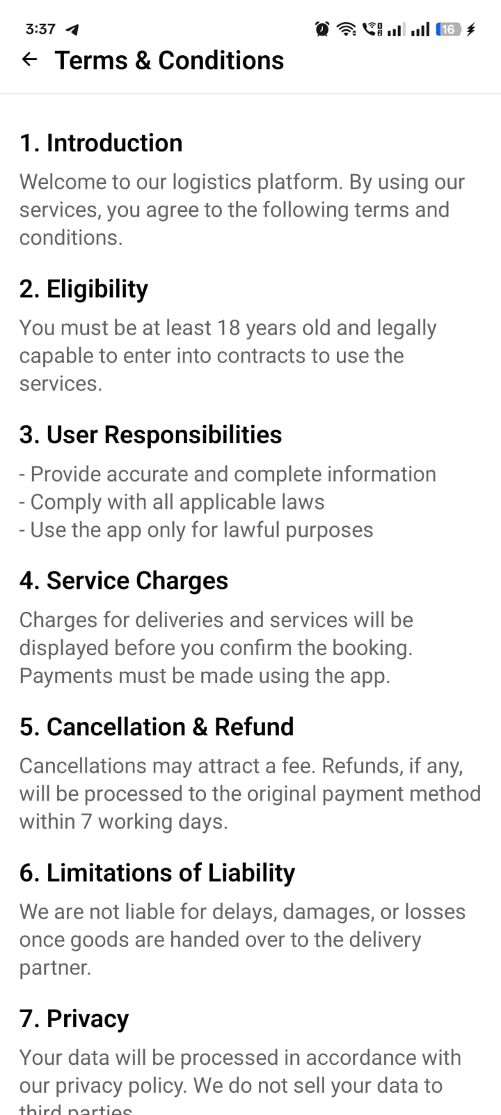 Runner App Screenshot 1